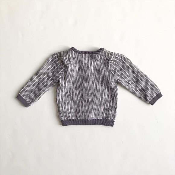 Noppies gray/white cardigan EUC 56(1-2 months) - Picture 4 of 4